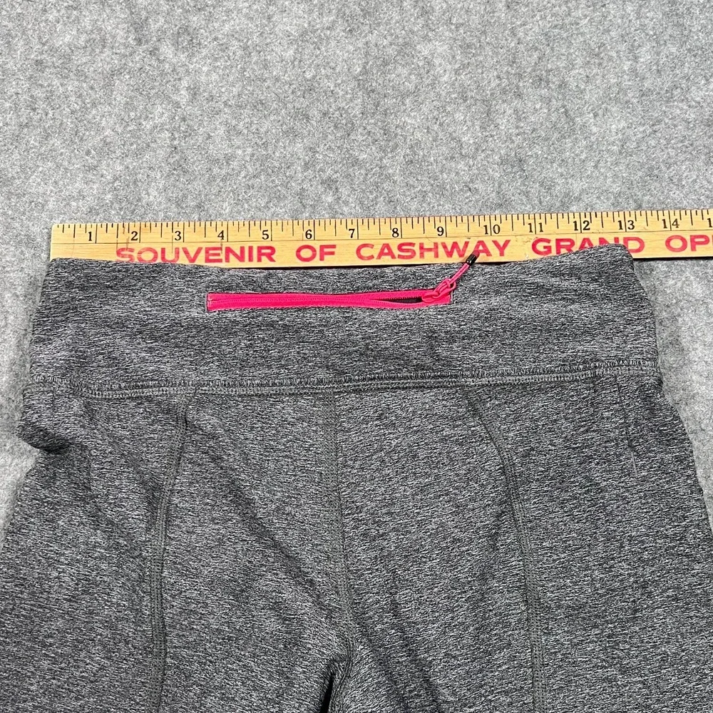 Lululemon Athletica Heathered Black Deep‎ Coal Bloom Juice Pace Rival Crop 22